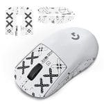 JINGDU Mouse Nonslip Skin Compatible with Logitech G PRO Wireless Gaming Mouse, Mouse Nonslip Grip Tape, Mouse Sweat-Proof Grip, Mouse Pretective Cover, White X