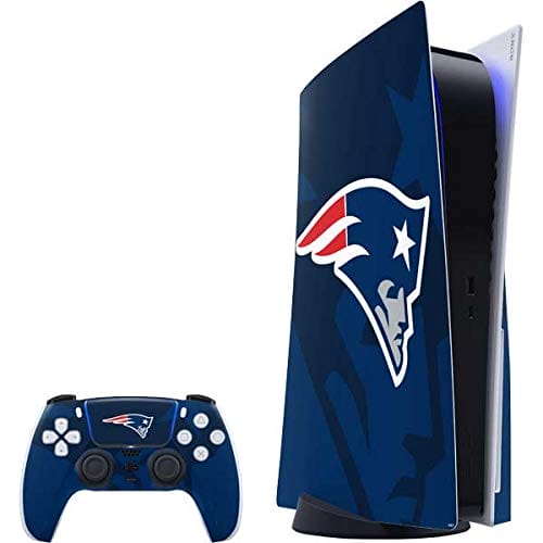 Skinit Decal Gaming Skin Compatible with PS5 Console and Controller - Officially Licensed NFL New England Patriots Double Vision Design